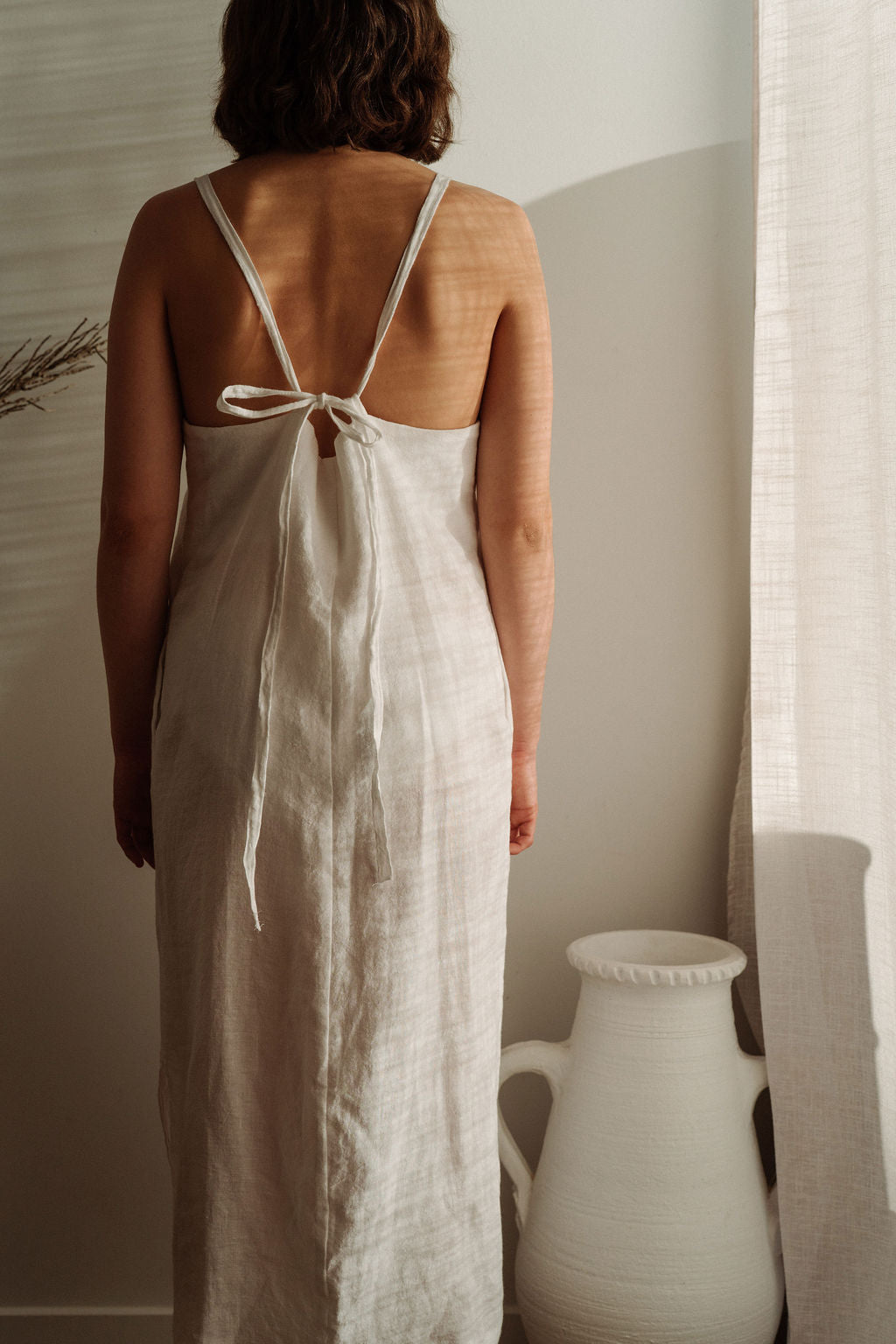 Esme Stonewashed Dress White
