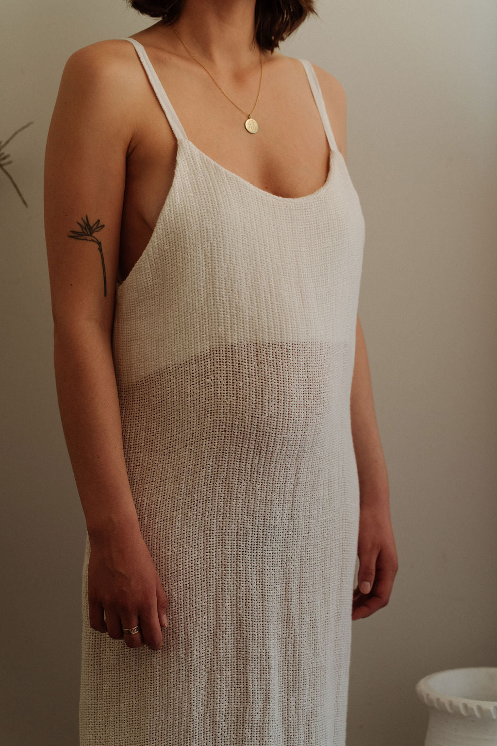 Esme Dress Heavyweight White