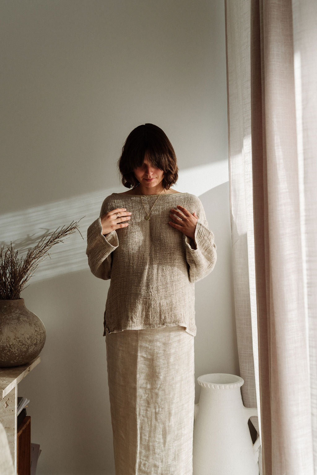 Maya Long Sleeve Heavyweight Natural