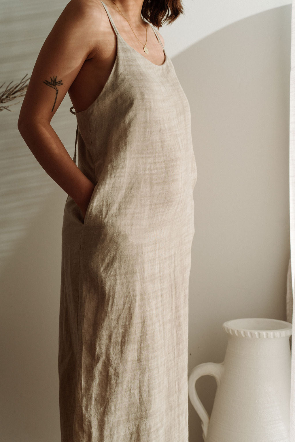 Esme Stonewashed Dress Natural
