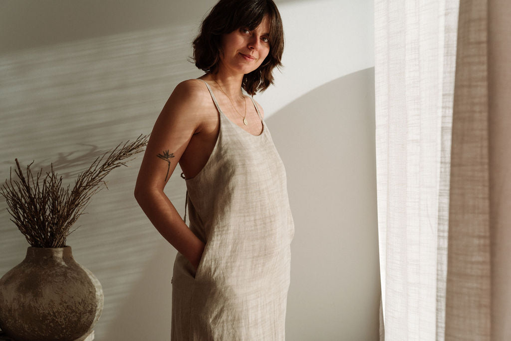 Esme Stonewashed Dress Natural